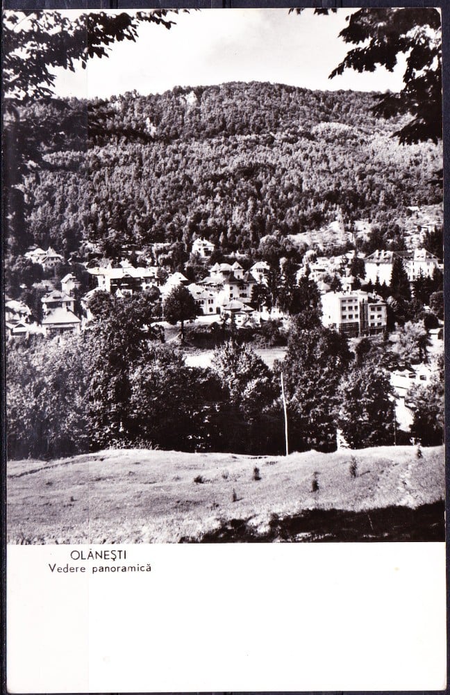 Fotografie: Ilustrată „Olănești — vedere panoramică”, circulată