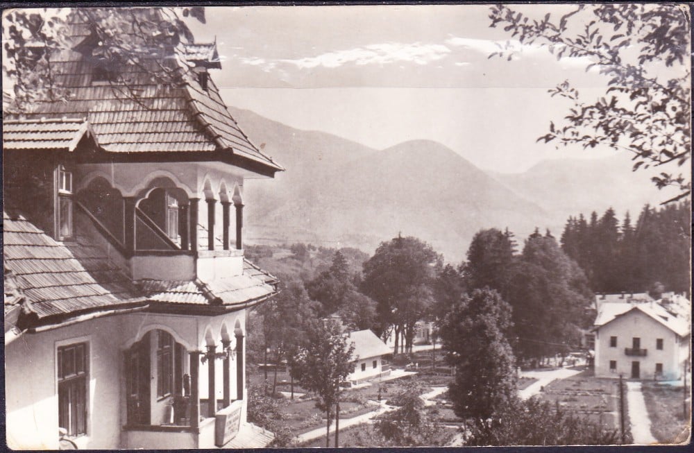 Fotografie: Ilustrată „Vedere din Sângeorz-Băi”, 1963, circulată