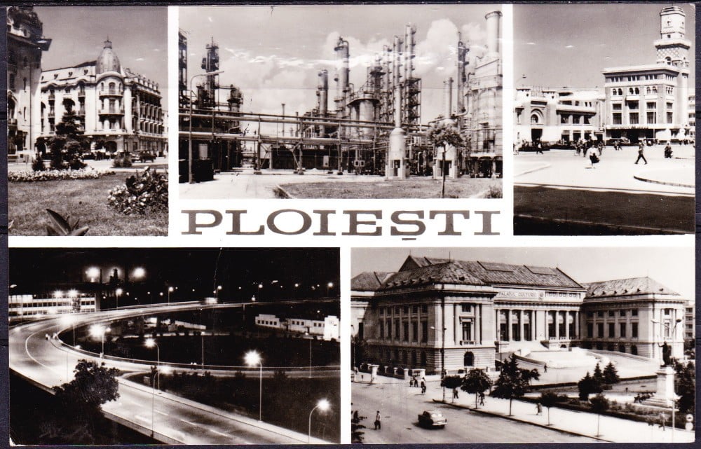 Fotografie: Ilustrată-colaj Ploiești, 1966, circulată