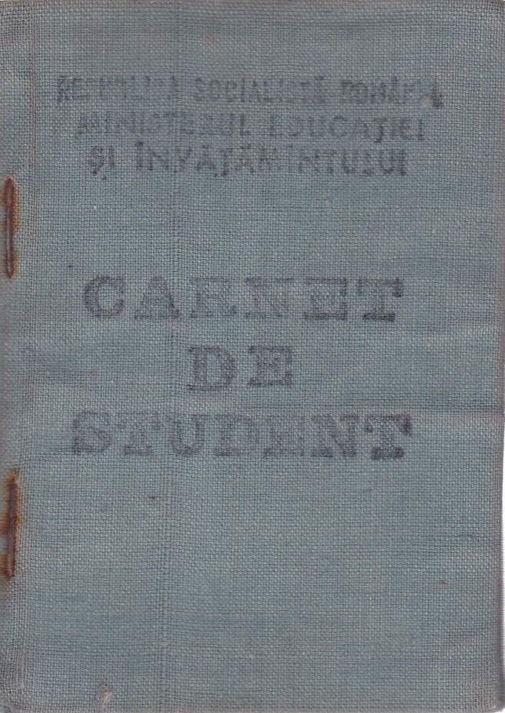 Fotografie: Carnet de student, Politehnica Iași, 1987, complet