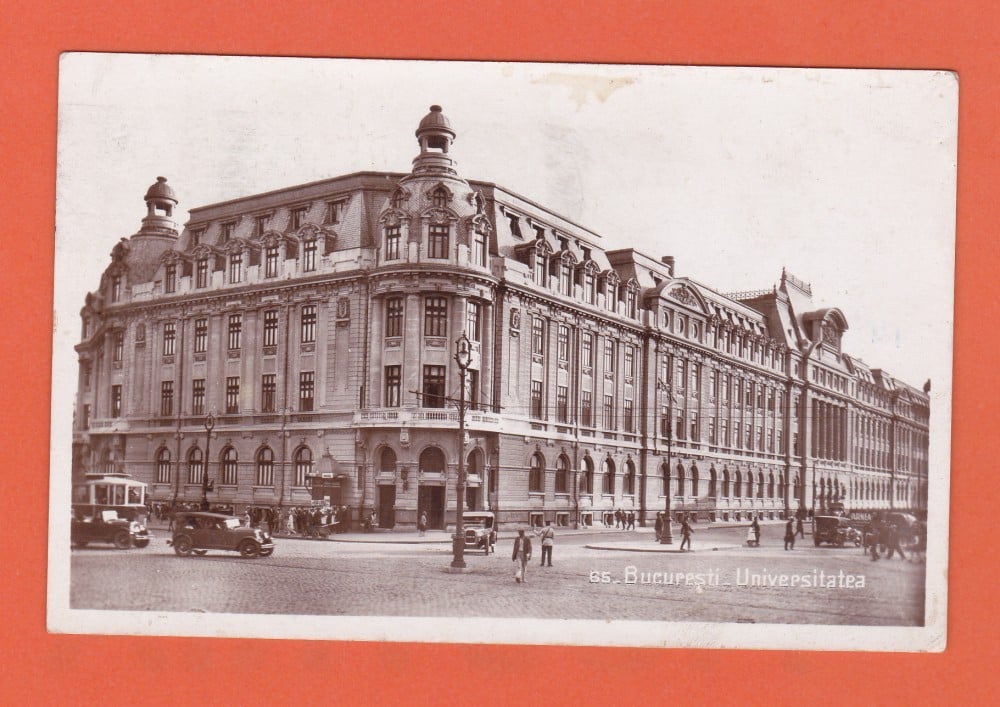 Fotografie: Ilustrată „Universitatea București”, 1938, circulată spre Suceava