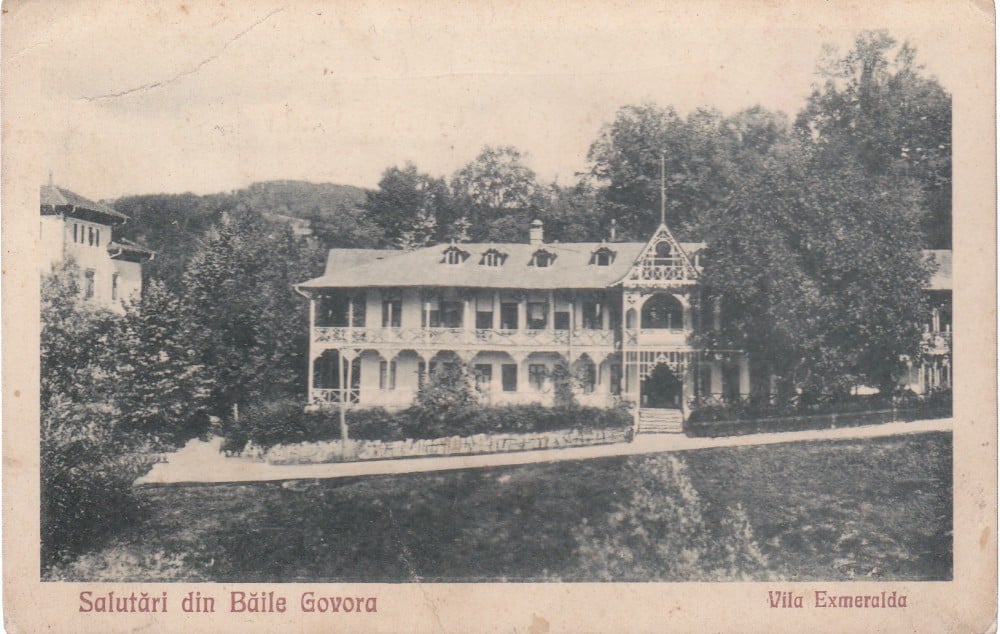 Fotografie: Ilustrată „Băile Govora — Vila Esmeralda”, circulată