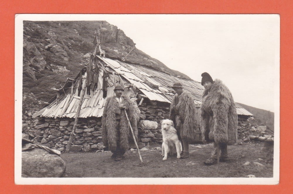 Fotografie: Ilustrată „Ciobani înaintea stânii”, 1941, necirculată