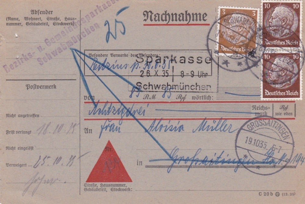 Fotografie: Întreg poștal Germania, 1935, circulat