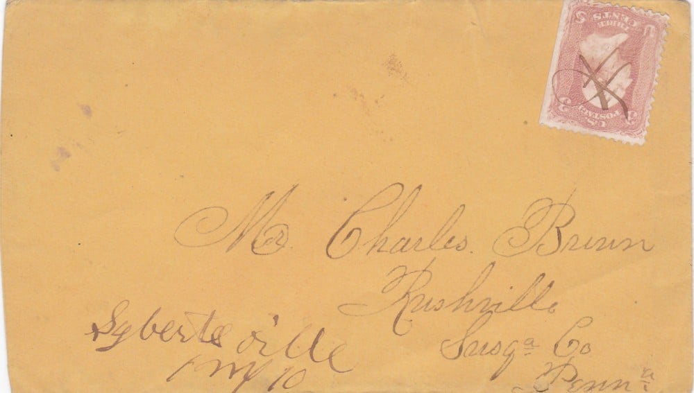 Fotografie: Plic SUA, 1861, francat cu 3 cenți (II)