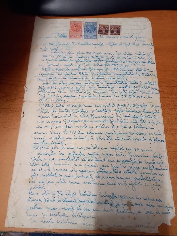Fotografie: Act judecătoresc, Tribunalul Vaslui, 1934, 1934