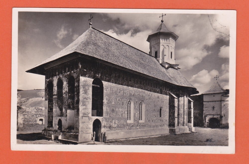 Fotografie: Vedere „Mănăstirea Moldovița”, interbelică, necirculată