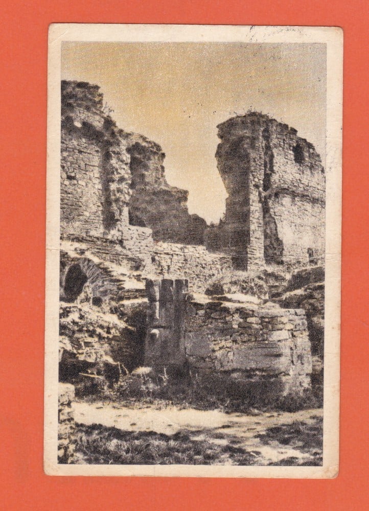 Fotografie: Vedere „Ruinele Cetății Suceava”, circulată în 1961