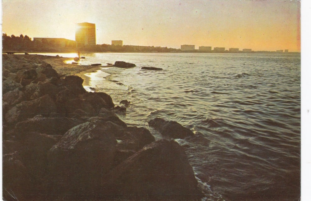 Fotografie: Ilustrată „Mamaia — apus de soare”, circulată