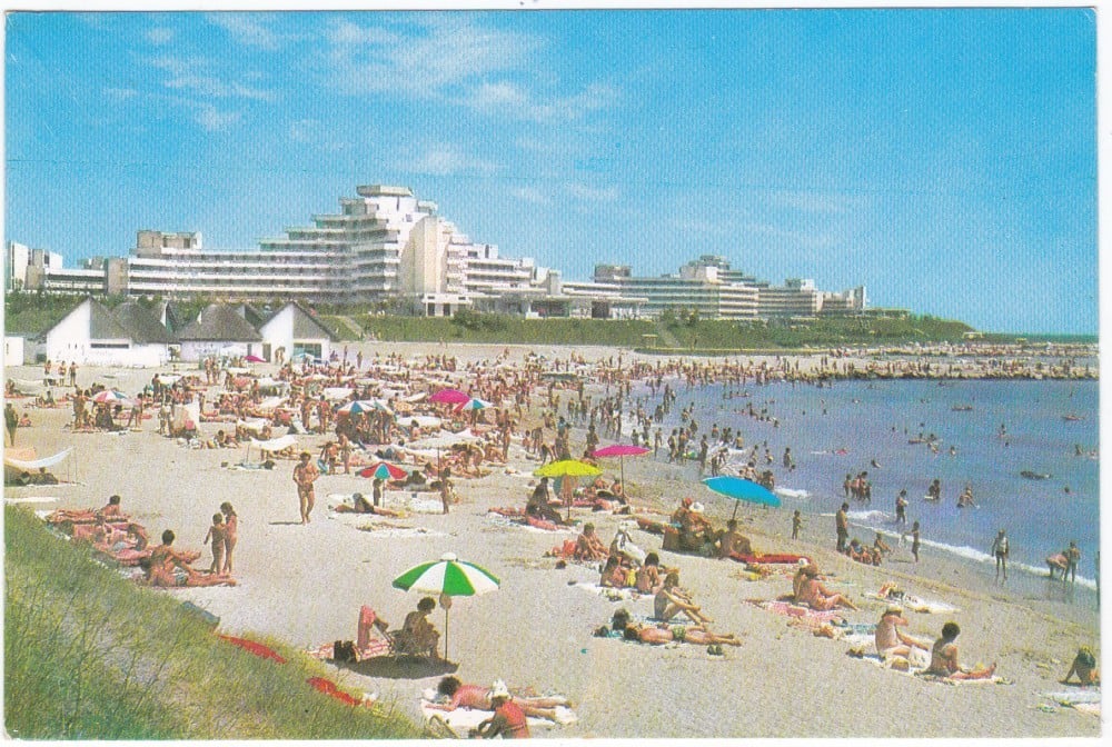 Fotografie: Ilustrată „Mangalia Nord — Aurora, plaja”, circulată