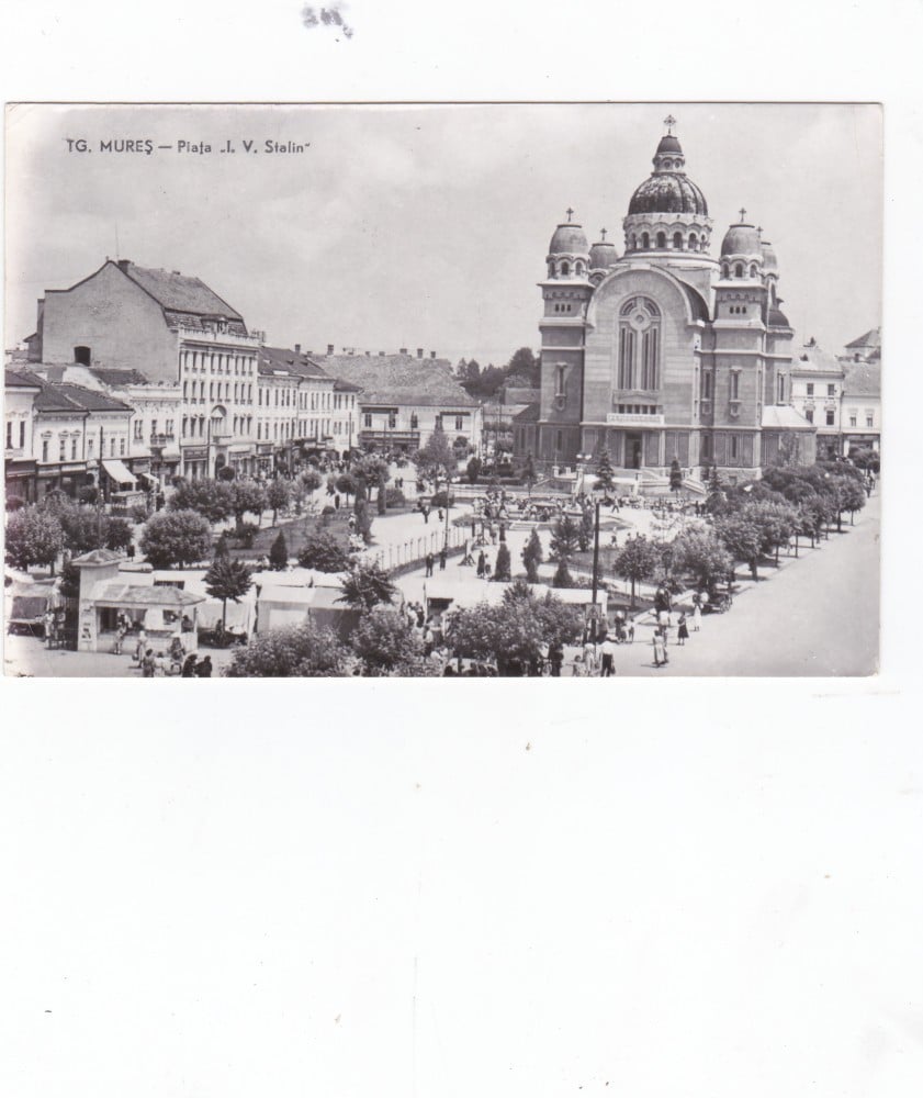 Fotografie: Ilustrată „Târgu Mureș — Piața I.V. Lenin”, 1959