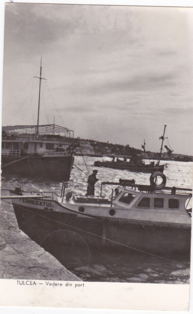 Fotografie: Ilustrată „Tulcea — vedere din port”, 1962