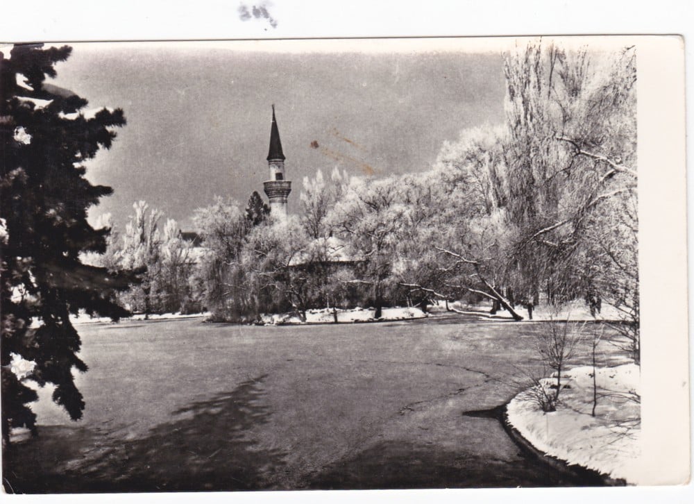 Fotografie: Ilustrată „București — vedere din Parcul Libertății”, 1958