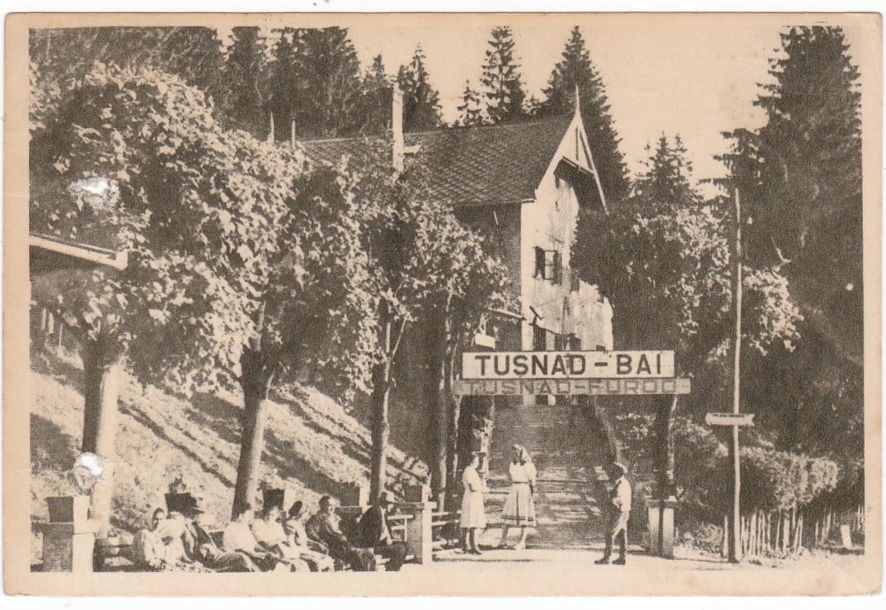 Fotografie: Ilustrată „Tușnad — gara”, 1953