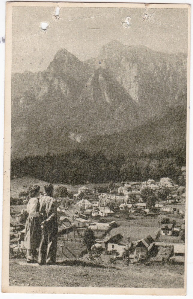 Fotografie: Ilustrată „Bușteni — vedere spre Claia Mare”, 1957