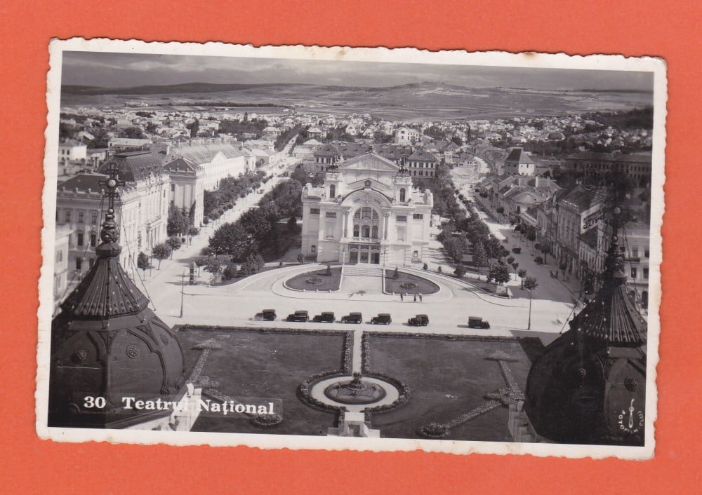 Fotografie: Carte poștală „Cluj — Teatrul Național”, 1936, necirculată