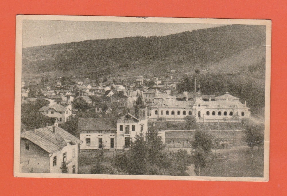 Fotografie: Carte poștală „Vatra Dornei — vedere generală”, 1955, circulată