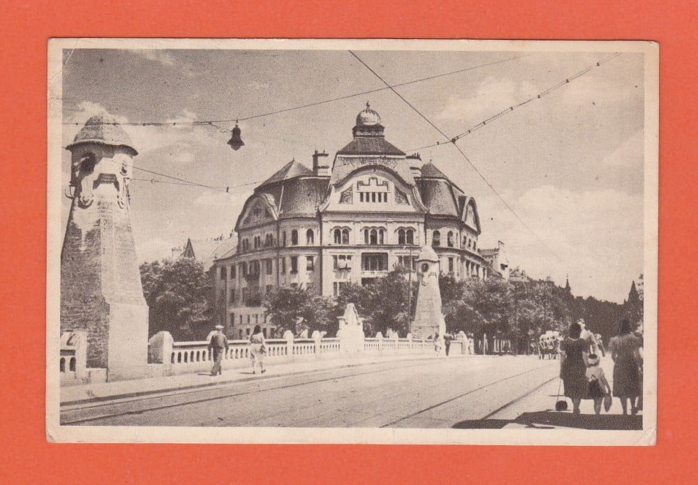 Fotografie: Carte poștală „Timișoara — vedere”, circulată în 1954