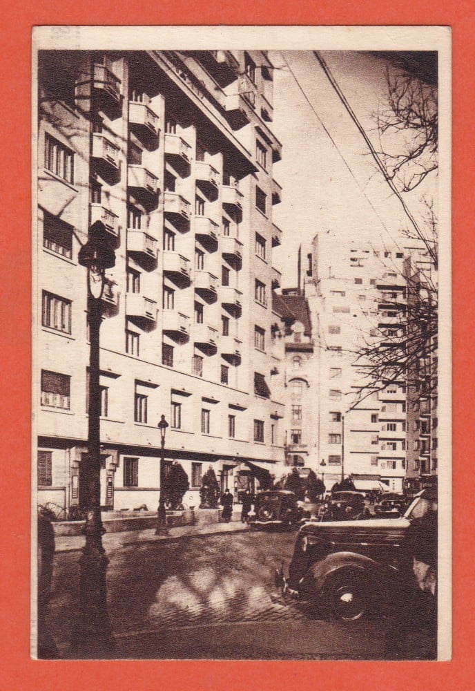 Fotografie: Carte poștală R.P.R. „București — Strada Wilson”, circulată în 1950
