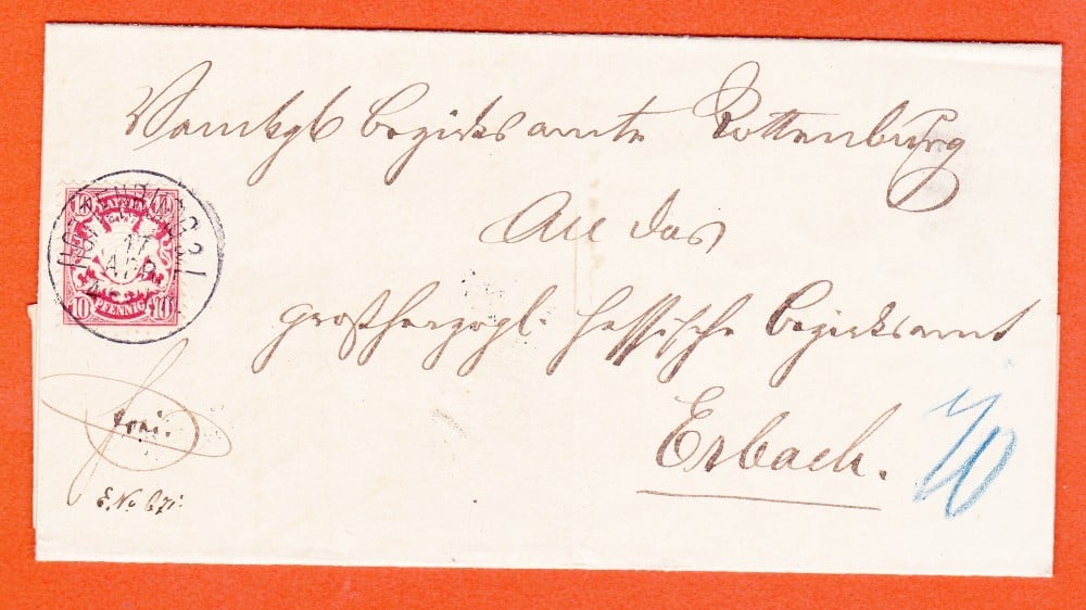 Fotografie: Scrisoare Bavaria, 1883, francatură simplă