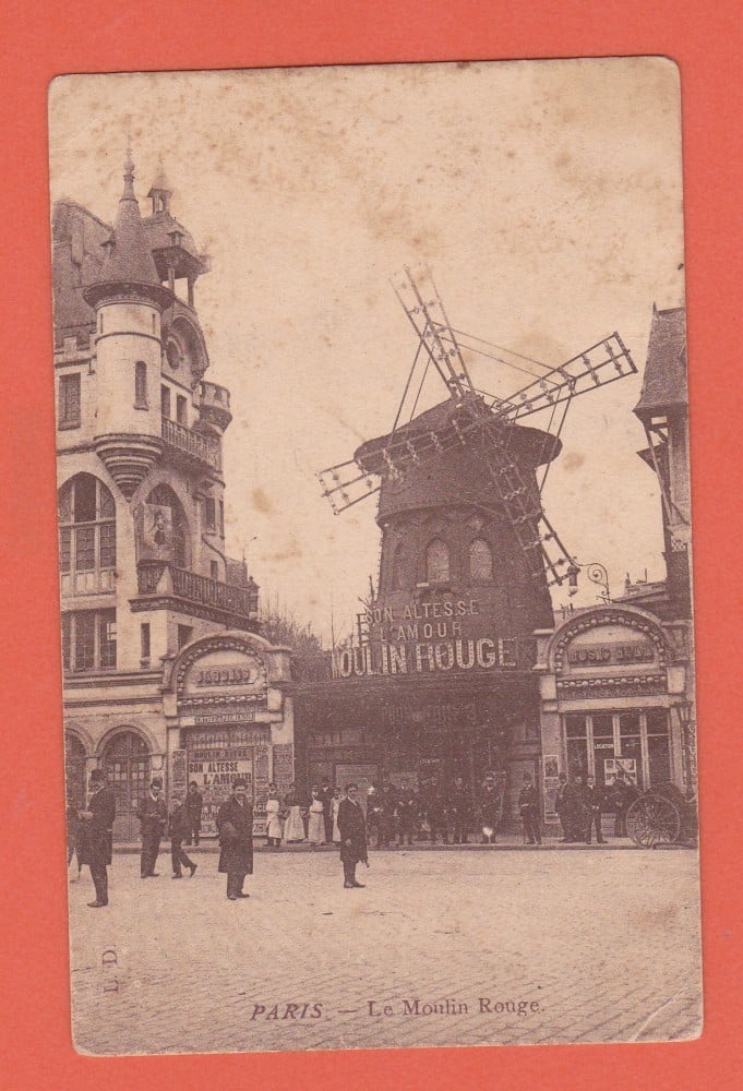 Fotografie: Carte poștală „Paris — Le Moulin Rouge”, animată, necirculată