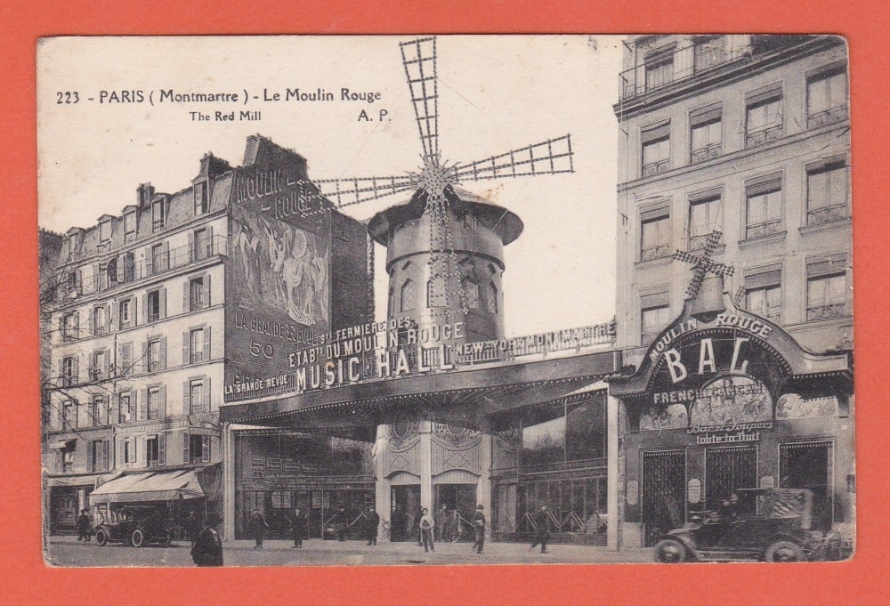Fotografie: Carte poștală „Paris Montmartre — Le Moulin Rouge”, necirculată