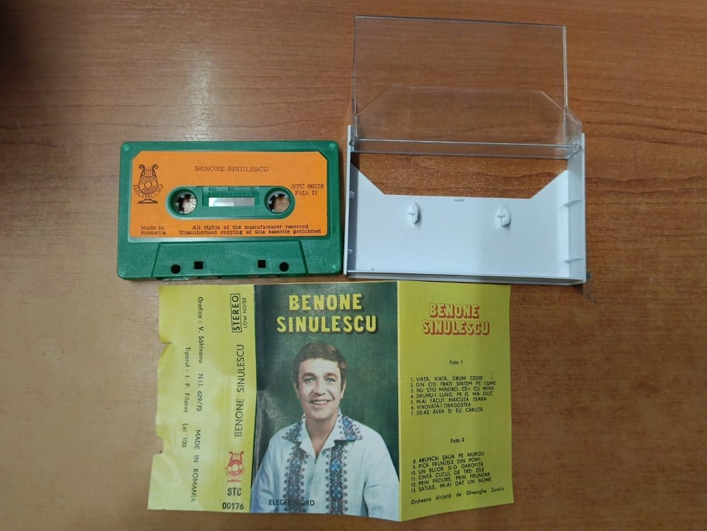 Fotografie: Casetă audio Benone Sinulescu — Viața, viață, drum cotit, Electrecord, 1975, originală