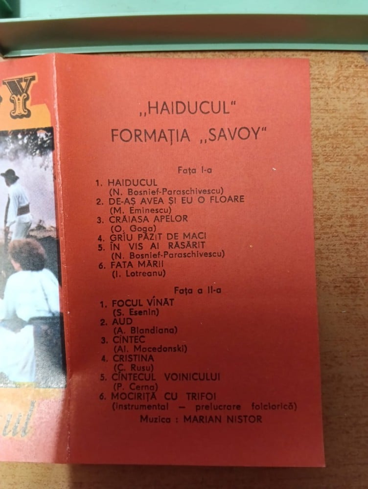 Casetă audio Savoy — Haiducul, Electrecord, 1975, originală