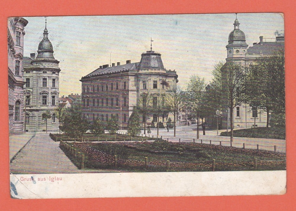 Fotografie: Carte poștală „Gruss aus Iglau”, Cehia, circulată în 1914