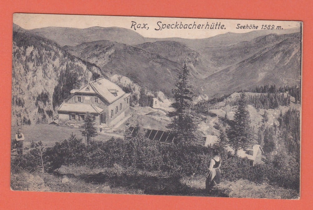 Fotografie: Carte poștală „Rax — Speckbacherhütte”, Austria, 1920, necirculată