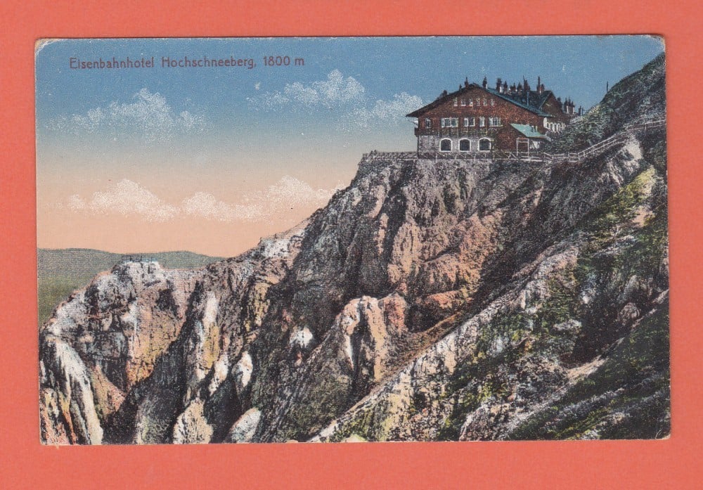 Fotografie: Carte poștală „Eisenbahnhotel”, Austria, 1920, necirculată