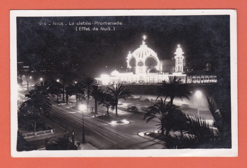 Fotografie: Carte poștală „Nice — La Jetée-Promenade” noaptea