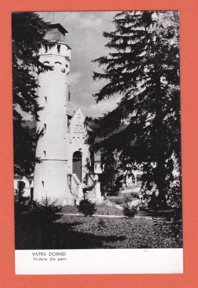 Fotografie: Carte poștală „Vatra Dornei — vedere din parc”, 1959