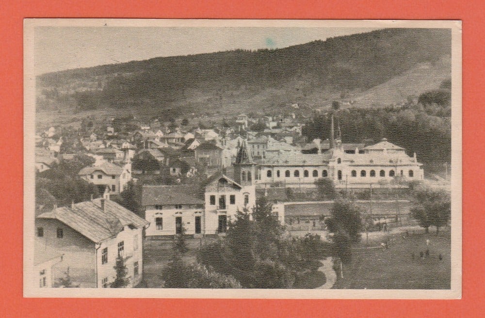 Fotografie: Carte poștală „Vatra Dornei — vedere generală”, 1955
