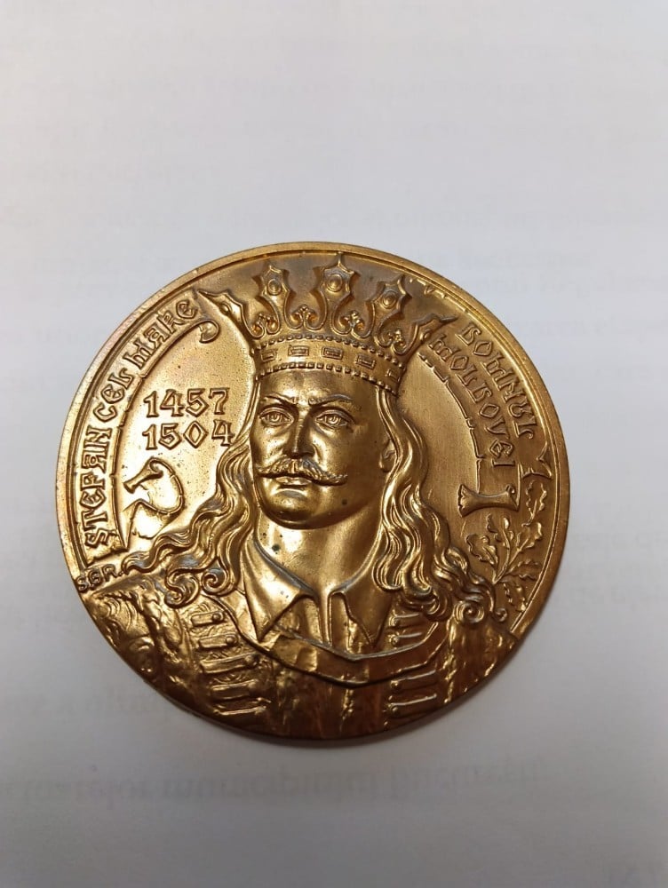 Fotografie: Medalie unifață „Ștefan cel Mare 1457–1504”, bronz