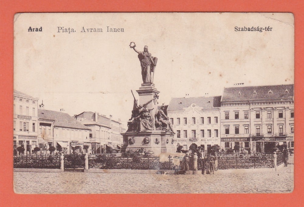 Fotografie: Carte poștală „Arad — Piața Avram Iancu”