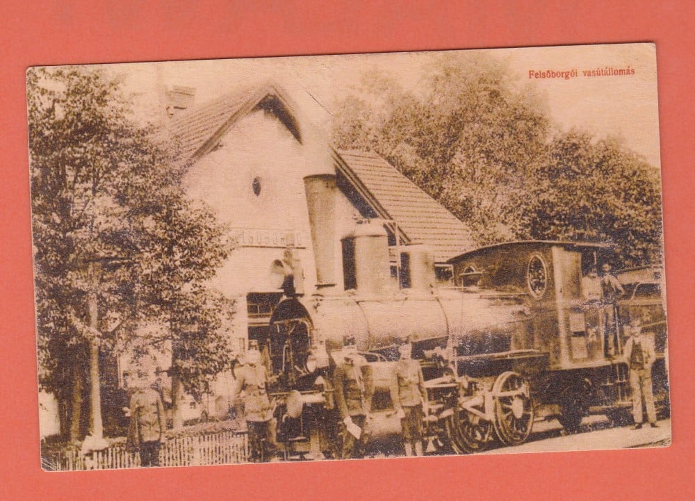 Fotografie: Carte poștală „Susenii Bârgăului — gara”