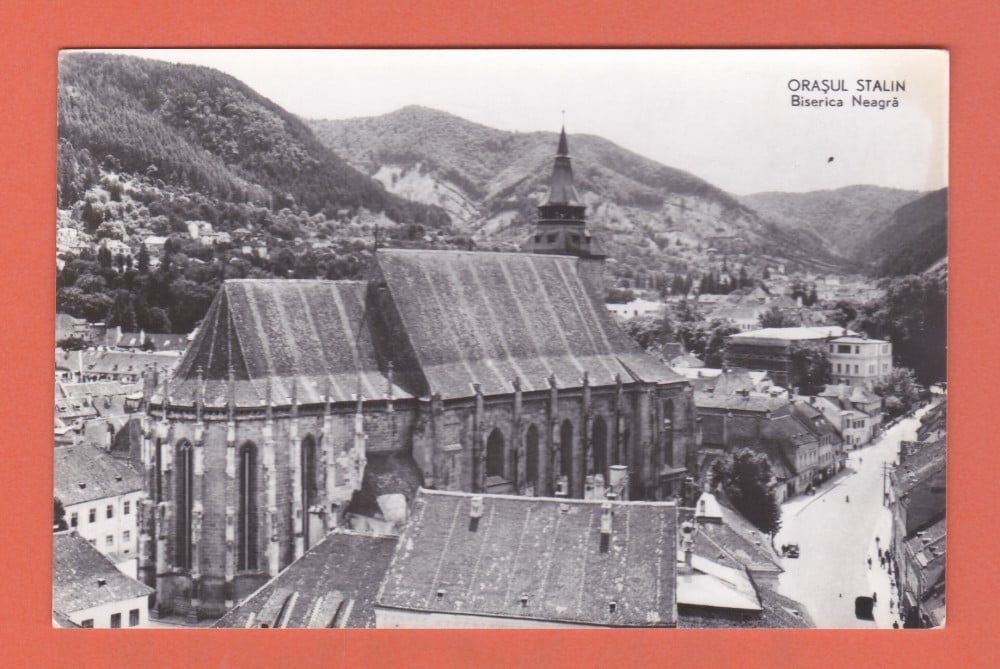 Fotografie: Carte poștală „Orașul Stalin — Biserica Neagră”, 1959