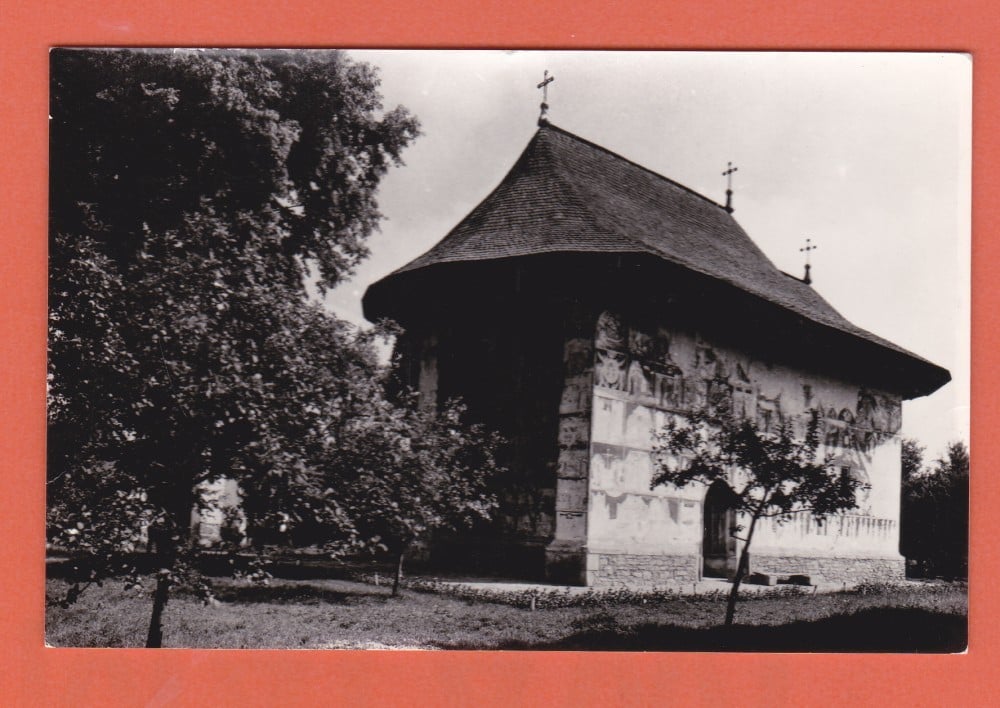 Fotografie: Carte poștală „Rădăuți — Biserica din satul Arbore (sec. XVI)”