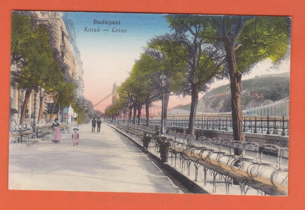Fotografie: Carte poștală „Budapesta — Corso”, necirculată