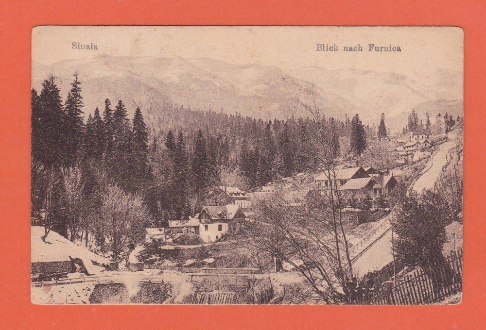 Fotografie: Ilustrată „Sinaia — Blick nach Furnica”, circulată în 1923