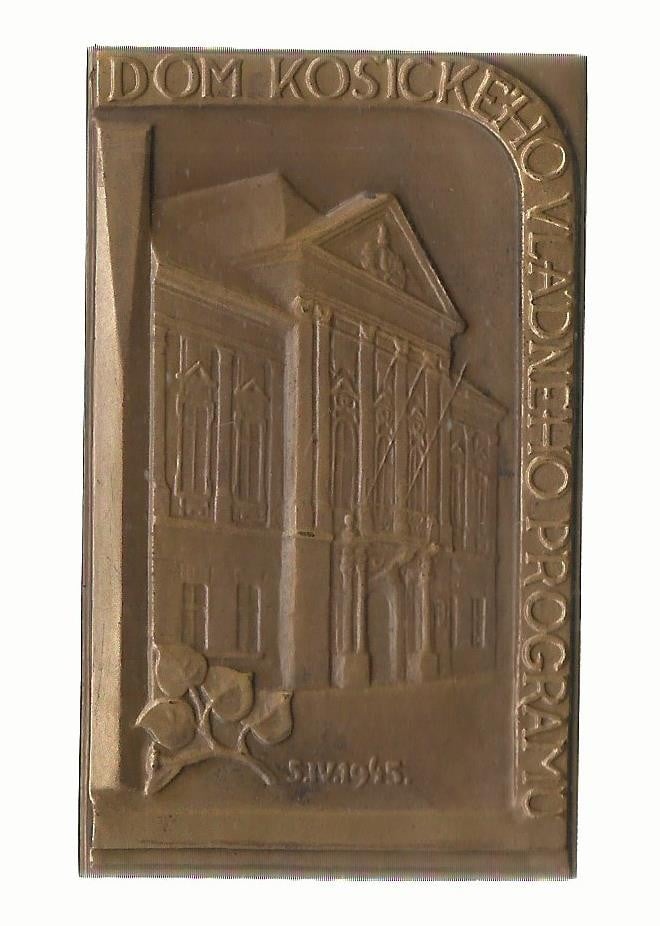 Fotografie: Medalia „Casa programului guvernamental Košice”, Slovacia, 1945, cu cutie