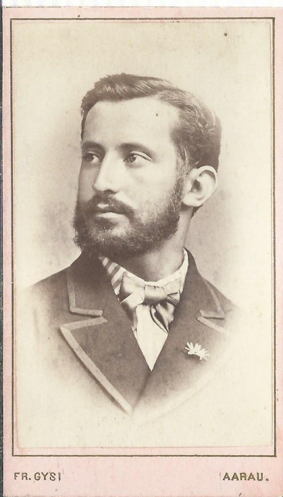 Fotografie: Fotografie CDV cu un tânăr domn, atelier Fr. Gysi, Aarau