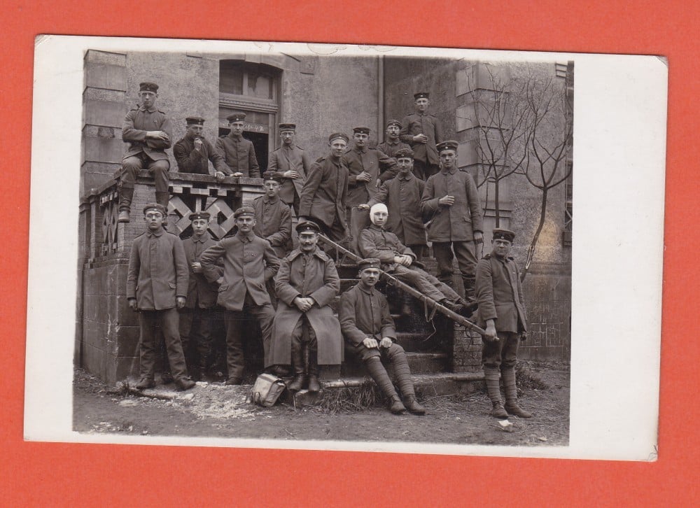 Fotografie: Ilustrată-fotografie — spital militar pe front, 1918, circulată