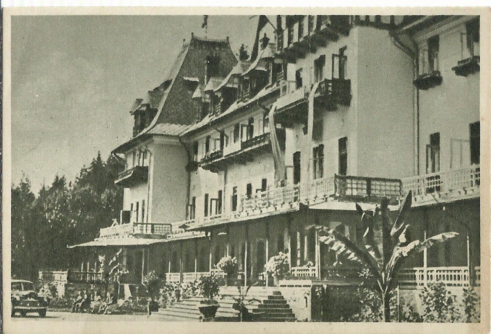 Fotografie: Carte poștală R.P.R. „Călimănești — Casa de odihnă”, sepia, necirculată