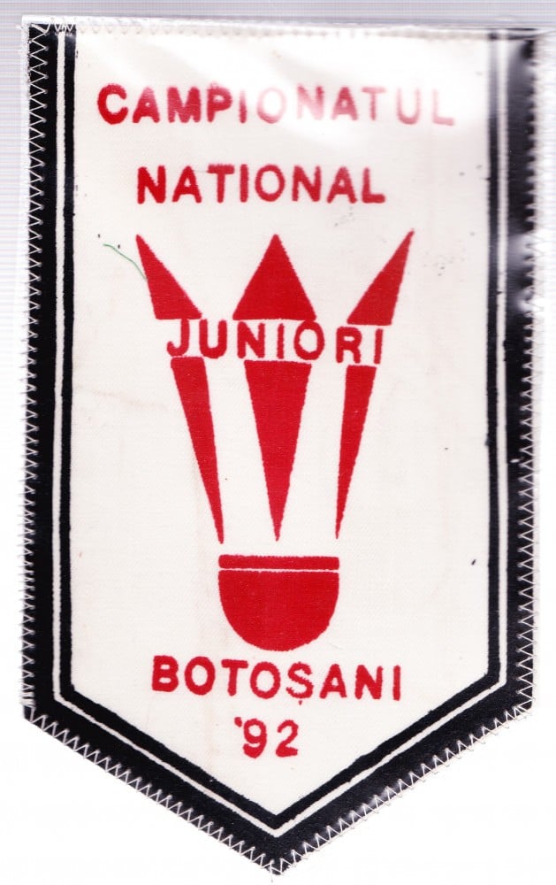 Fotografie: Fanion Campionatul Național de Juniori la Badminton, Botoșani, 1992