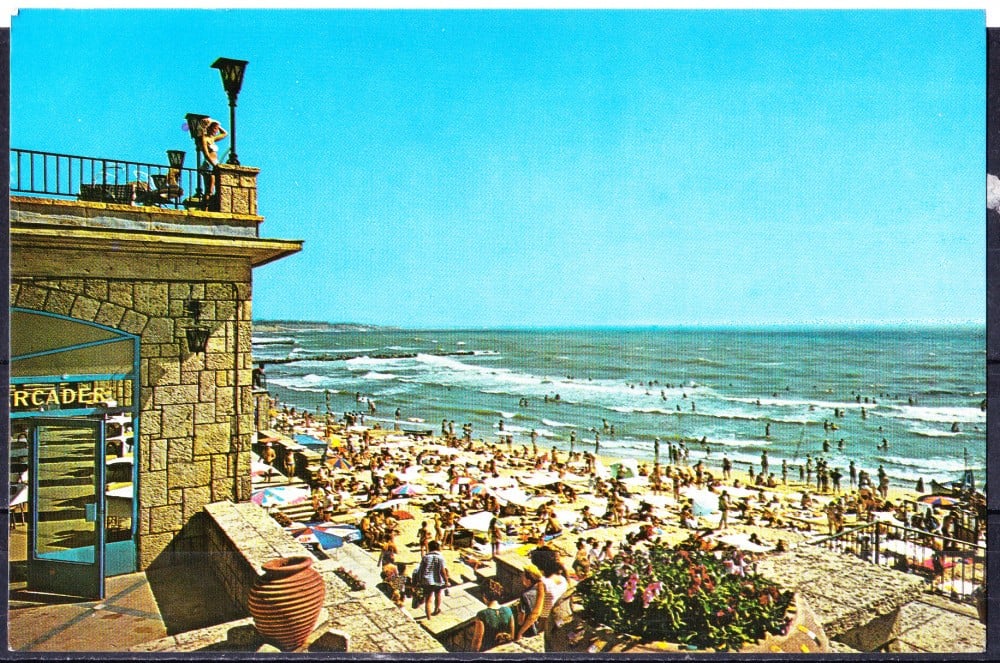 Fotografie: Ilustrată „Eforie Nord — plaja”, 1974, circulată (II)