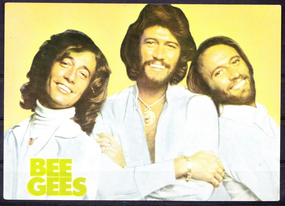 Fotografie: Ilustrată cu formația Bee Gees, necirculată