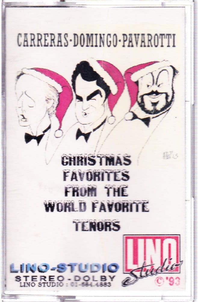 Fotografie: Casetă audio Carreras, Domingo, Pavarotti — Christmas Favorites