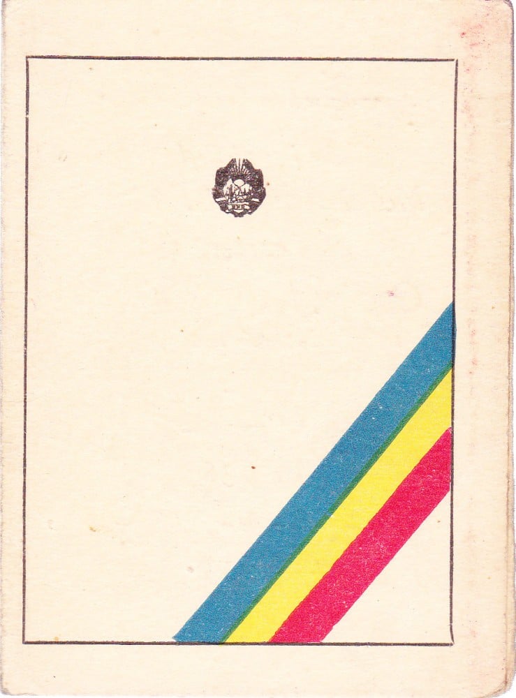 Fotografie: Legitimație pentru Ordinul Muncii, clasa a III-a, R.P.R., 1954